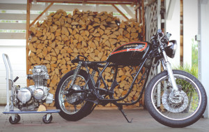 Rahmendreieck + Ausbau Motor Honda CB 550 K3 Cafe Racer